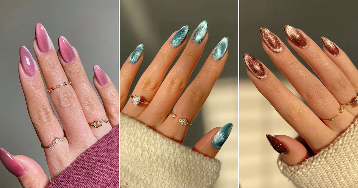 Fall Cat Eye Nails 2025