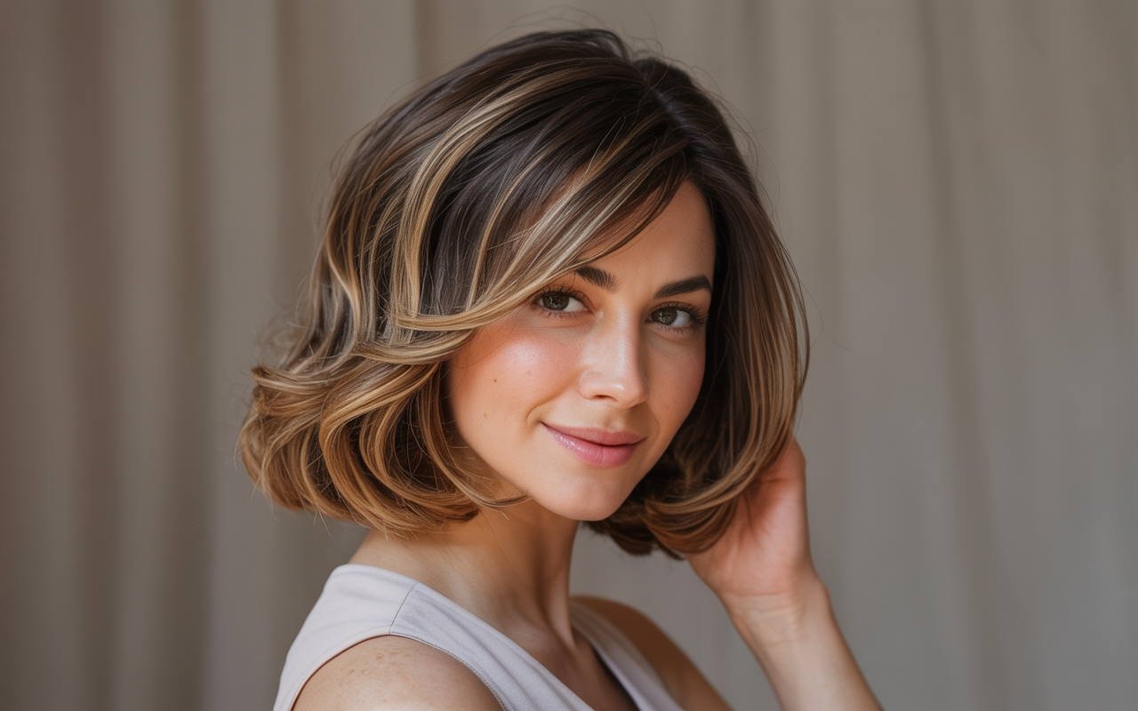 Best Fall Haircut for Round Face 2025