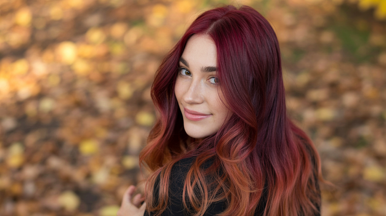 Burgundy Autumn Fall Hair Colors Ideas 2025