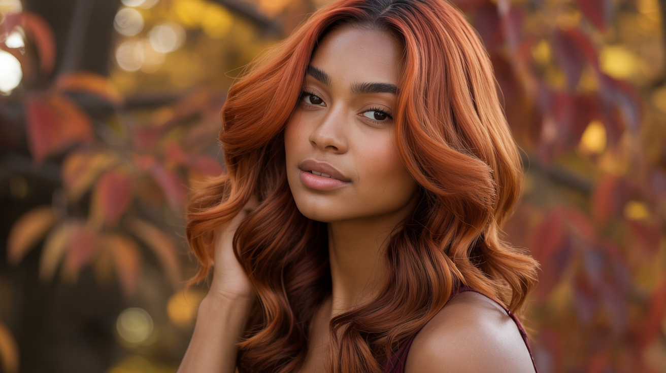 Fall Hair Color Ideas for Deep Skin Tones 2025